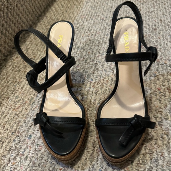 Gorgeous black platform Prada sandals, high heel, size 41 - Picture 3 of 11